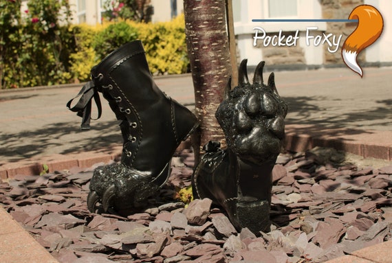 Black Fox Boots Wolf Boot Monster toes 