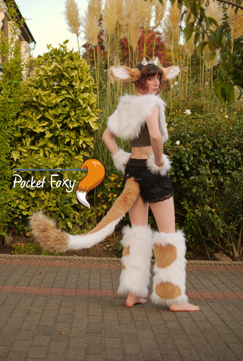 Brown Cow Costume Set With Horns Bovine Bull Partial Fursuit Etsy