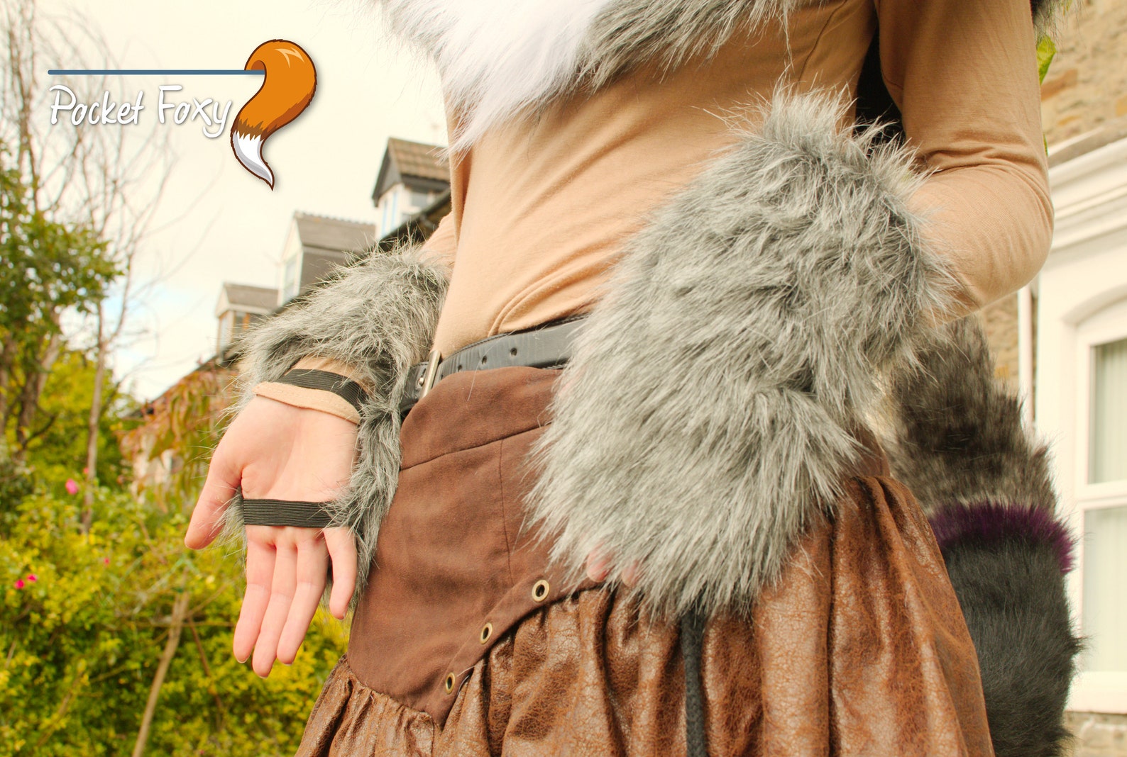 Realistic Purple Wolf Costume Ear and Tail Set Comfortable Etsy