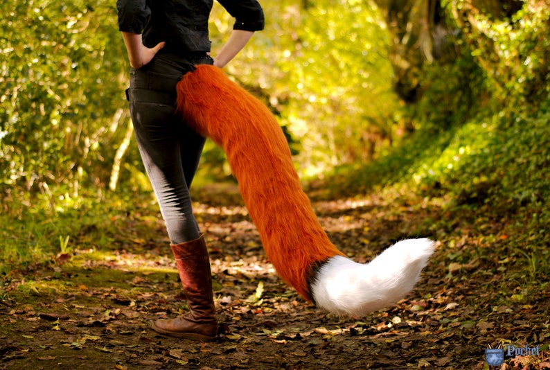 60 Fox Ears & Tail Set Ginger Fox Costume Huge 60 Inch Etsy
