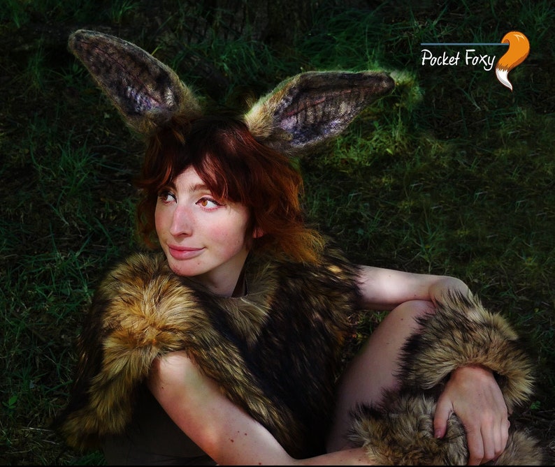Brown Bat Ears Costume Set Hyper realistic Bat Ear Fursuit Etsy
