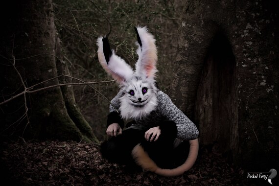 Black Haunted Bunny Mask Roblox