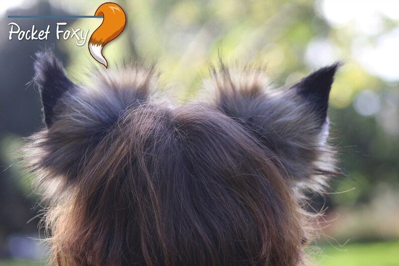 Hyper Realistic Brown Wolf Ears and Tail Set Striped Hyena Etsy