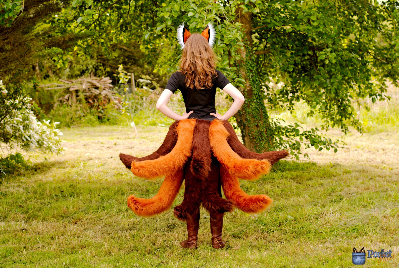 9 Nine Tailed Fox Set, Realistic ears, Adults costume, fox costume, fox...