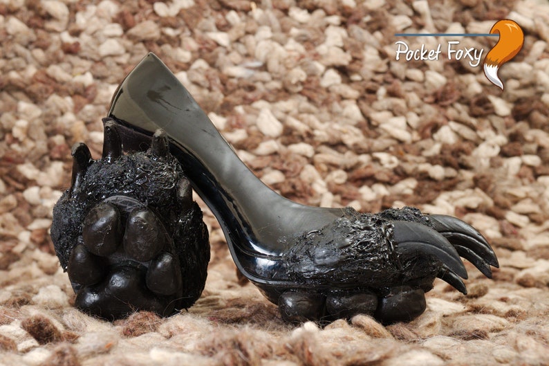 Black Wolf Shoes Wolf Boot Monster toes Claw footwear Big Etsy