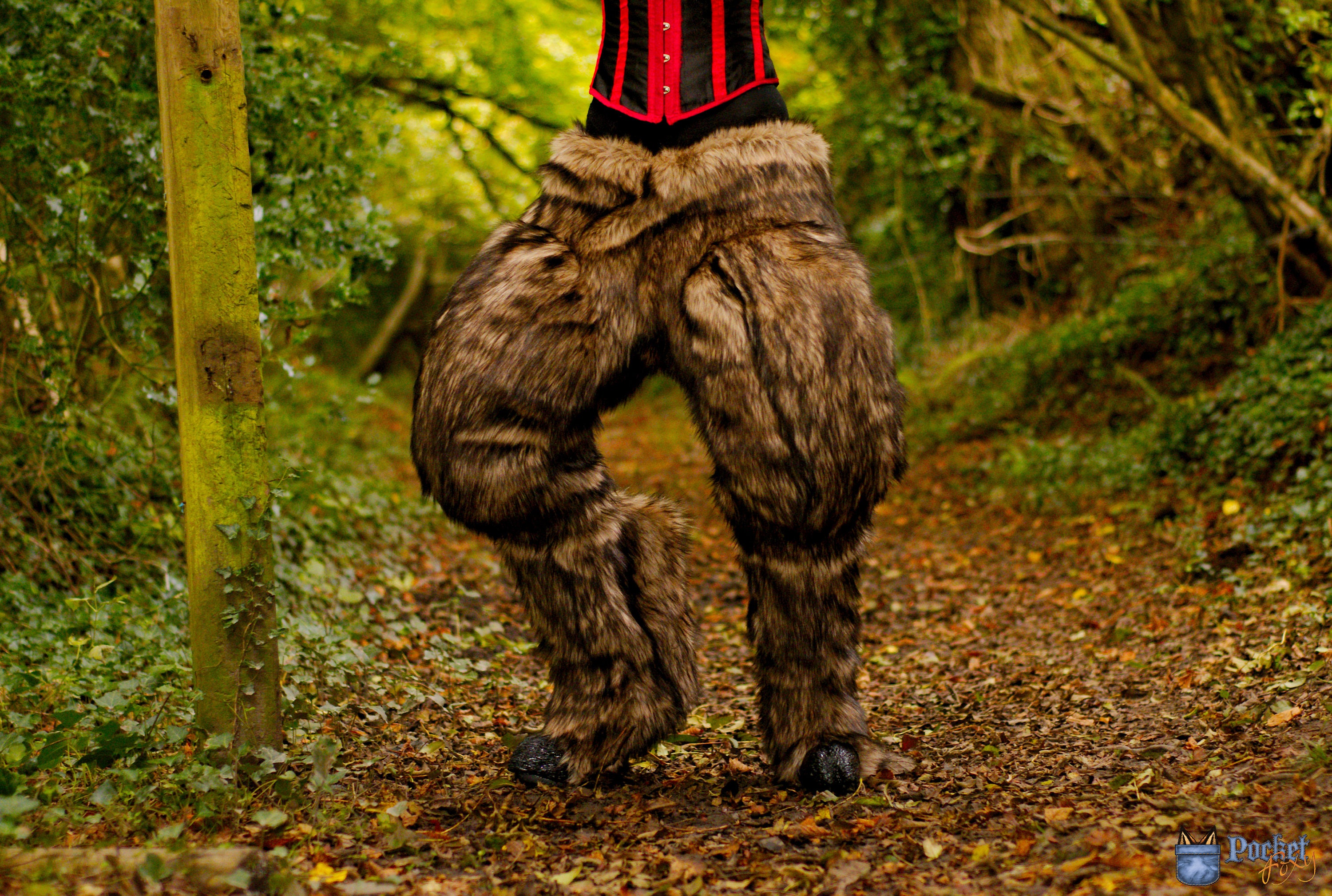 Brown Goat Leg Costume Realistic Faun Satyr Faux Fur