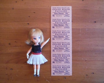 6 Vintage 1930&#39;s Grand Beach Pavilion Dance Tickets - &#39;30&#39;s Vintage Dance Dancing Couple Ticket Ephemera - Vintage Canada Railway Tickets