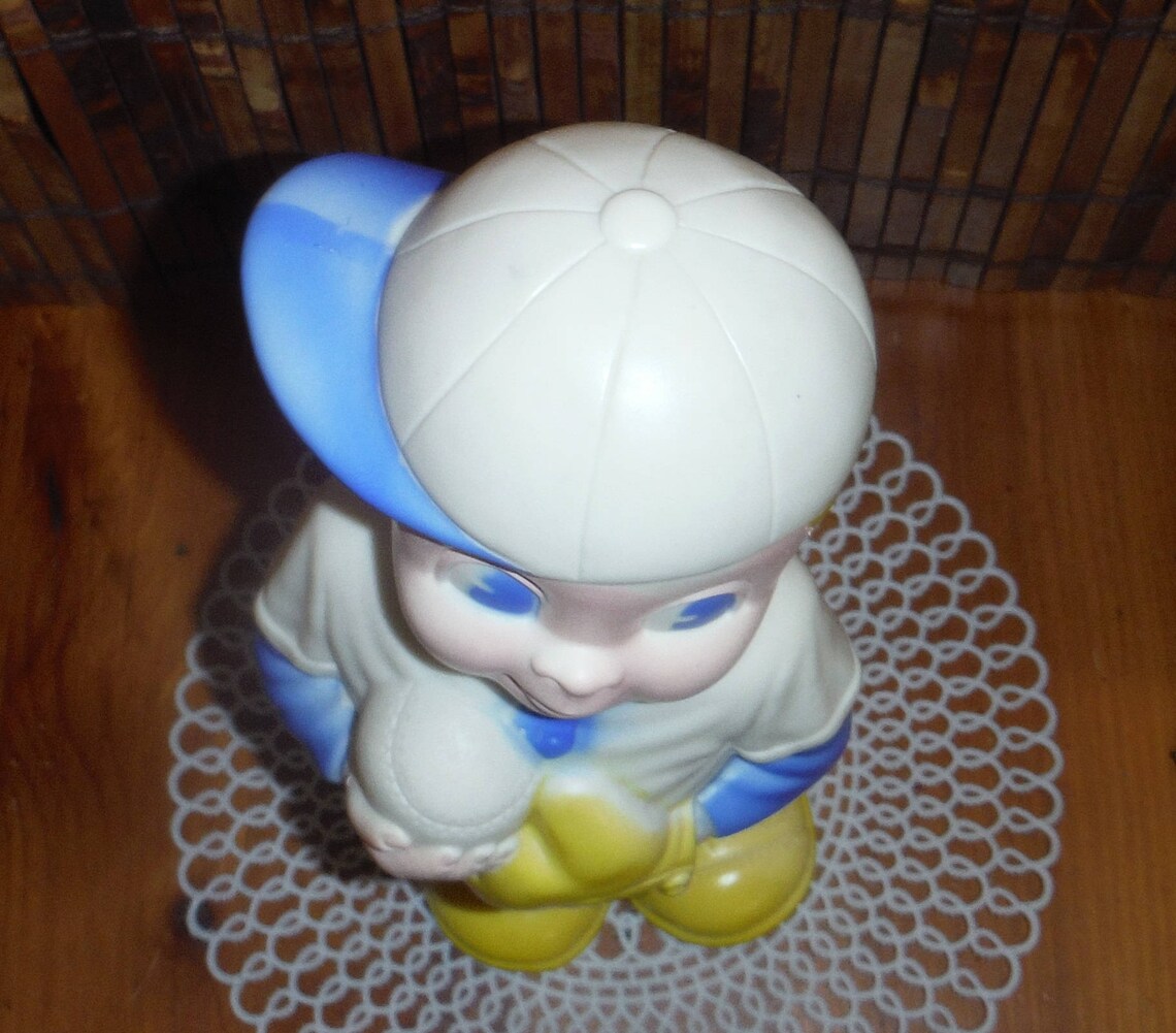Vintage Little Baseball Player Squeak Toy 1950's Baby Etsy
