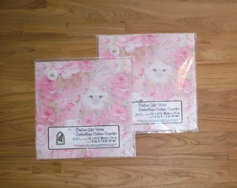 Best Vintage Kittens Birthday Wrapping Paper - Cute Kawaii Kitty Cat Cats Kitten Gift Wrap - Vintage Happy Birthday Kitten Journal Ephemera
