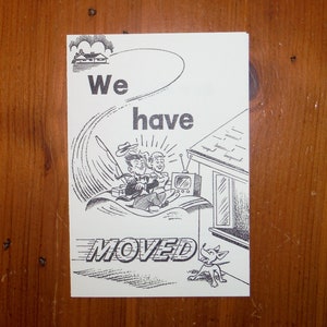 Vintage We Have Moved Card - 1970's New Address Announcement Card - Vintage '70's Fun New Home Junk Journal Ephemera