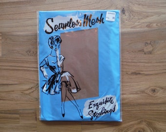 Vintage Seamless Nylons New in Package - 1960's Exquisite Stockings Nylons - Never Opened Ladies Seamless Stockings Size 9 1/2