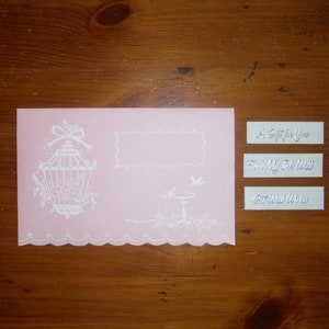 Carte de voeux vintage Shabby Chic - carte Bonjour juste parce que Get Well - vintage des années 1960 - Cartes à personnaliser éphémères pour le journal des éphémères