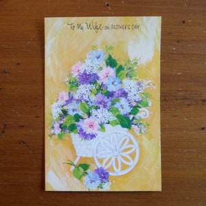 vintage 1960's Wife Mother’s Day Card - '60's My Wife Happy Mother’s Day vintage Card - 1960's Mother’s Card Ephemera