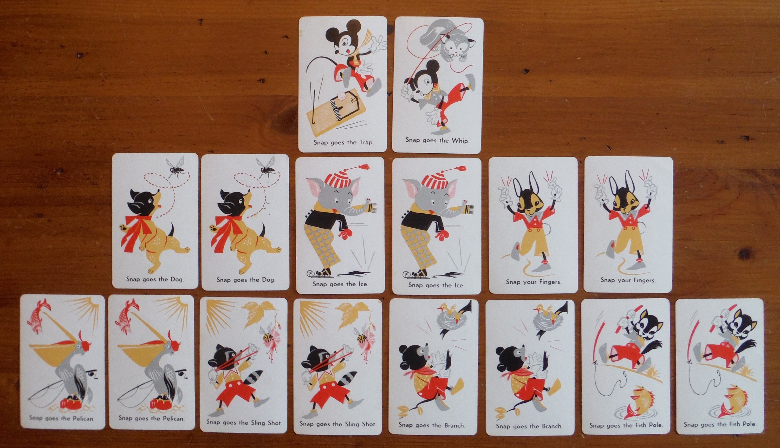 Vintage Snap Playing Cards - Vintage Snap Animals Children's Card