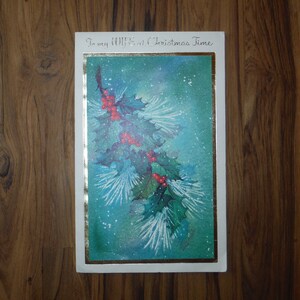 vintage années 1960 Femme Carte de Noël - '60's To My Wife Xmas Card - 1960 Conjoint Femme Romantique Carte de Noël Papier Éphémère
