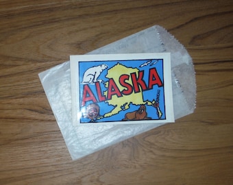 Adesivi Per Valigia Alaska Vintage Style Travel Decal / Vinyl - Foto 3
