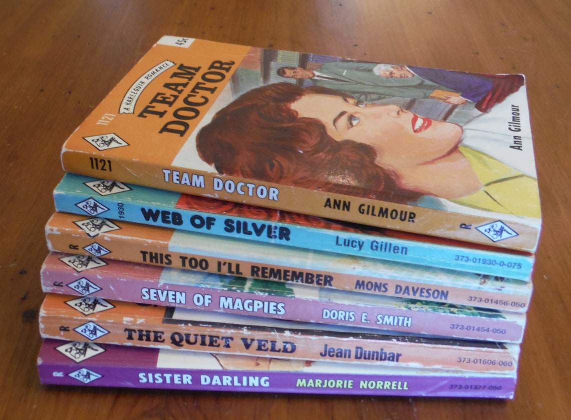 6 Vintage Harlequin Romance Books 1960's 1970's Etsy
