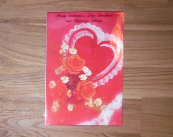 Mod Vintage Valentine Card - Retro 1970's Wife Husband Lover Valentine Day Card - Groovy Vinyl Sweetheart Card Journal Scrapbook Ephemera