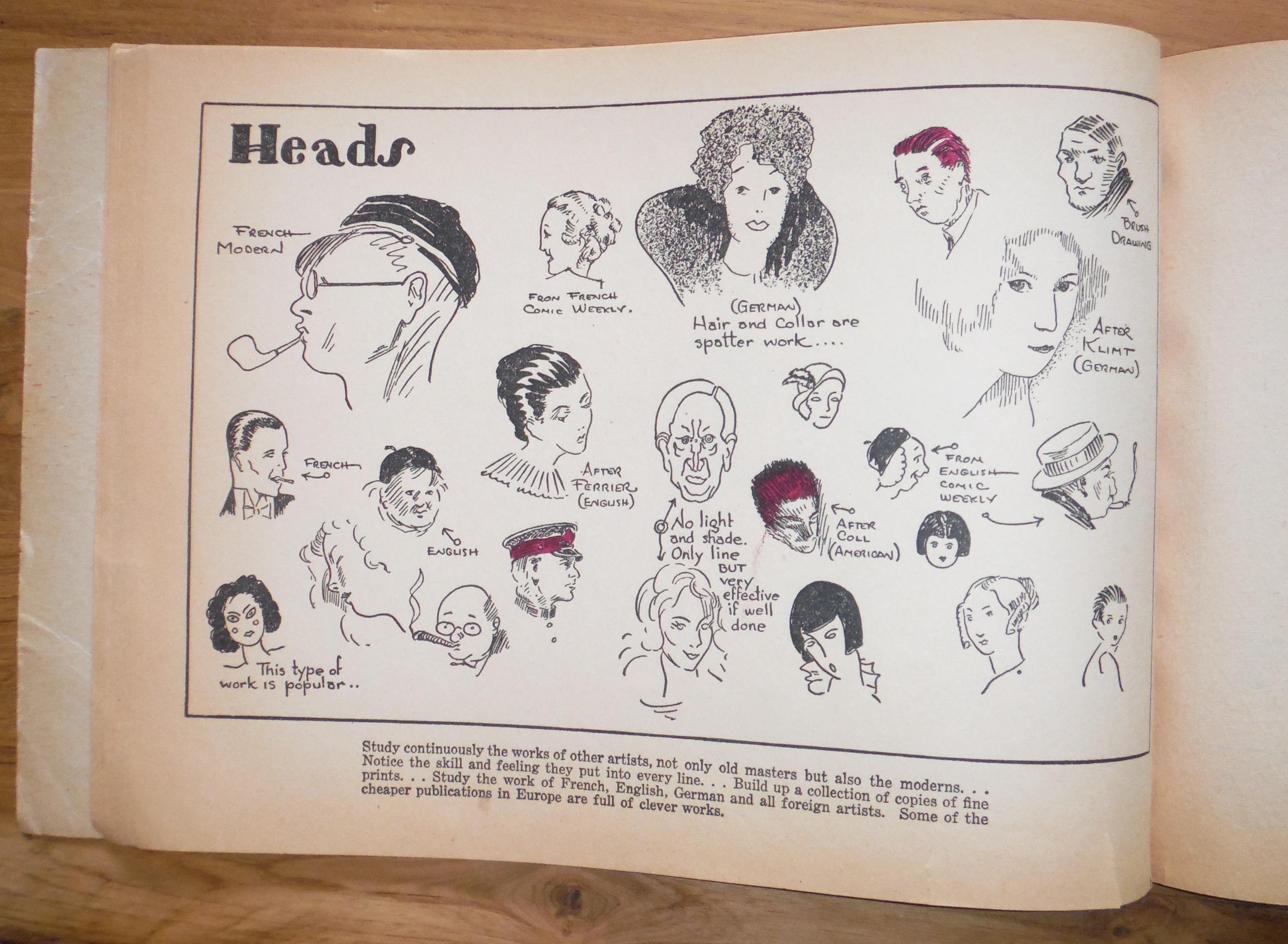Antique 1930's How to Draw Book - Vintage '30's Drawing Instruction ...
