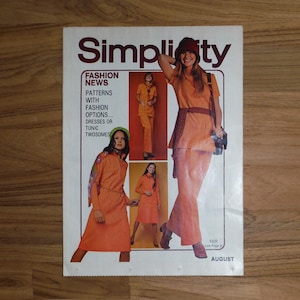 Vintage 1970-tals Mod Clothing Simplicity Patterns Booklet - Vintage 1971 Simplicity Fashion News Retro Booklet - 1971 Simplicity Fashion News