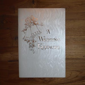 Libro de recuerdos de boda vintage de los años 70 - Folleto de recuerdos de boda de los años 70 - Libro de cartón con recuerdos de boda de estilo moderno vintage