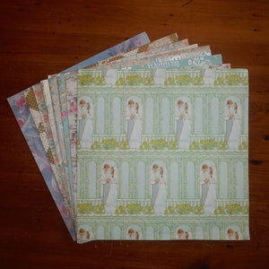8 carte da regalo vintage per matrimoni - Carta da regalo per matrimoni Shabby Chic Retro Mod - Diario per matrimoni, album di ritagli, effimeri, diario nuziale