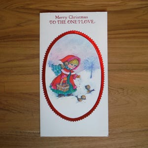 Jolie carte de Noël vintage des années 60 - celle des années 60 celle que j'aime Noël - vintage Christmas Lover Junk Journal Scrapbook Ephemera