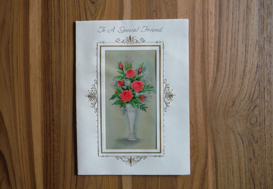Vintage Special Friend Happy Birthday Card - Vintage 1960's Happy ...