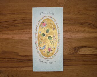 Vintage 1940's Get Well Card - '40's Get Well Floral Flowers Card - Vintage Best Wishes Vintage Greeting Card Ephemera