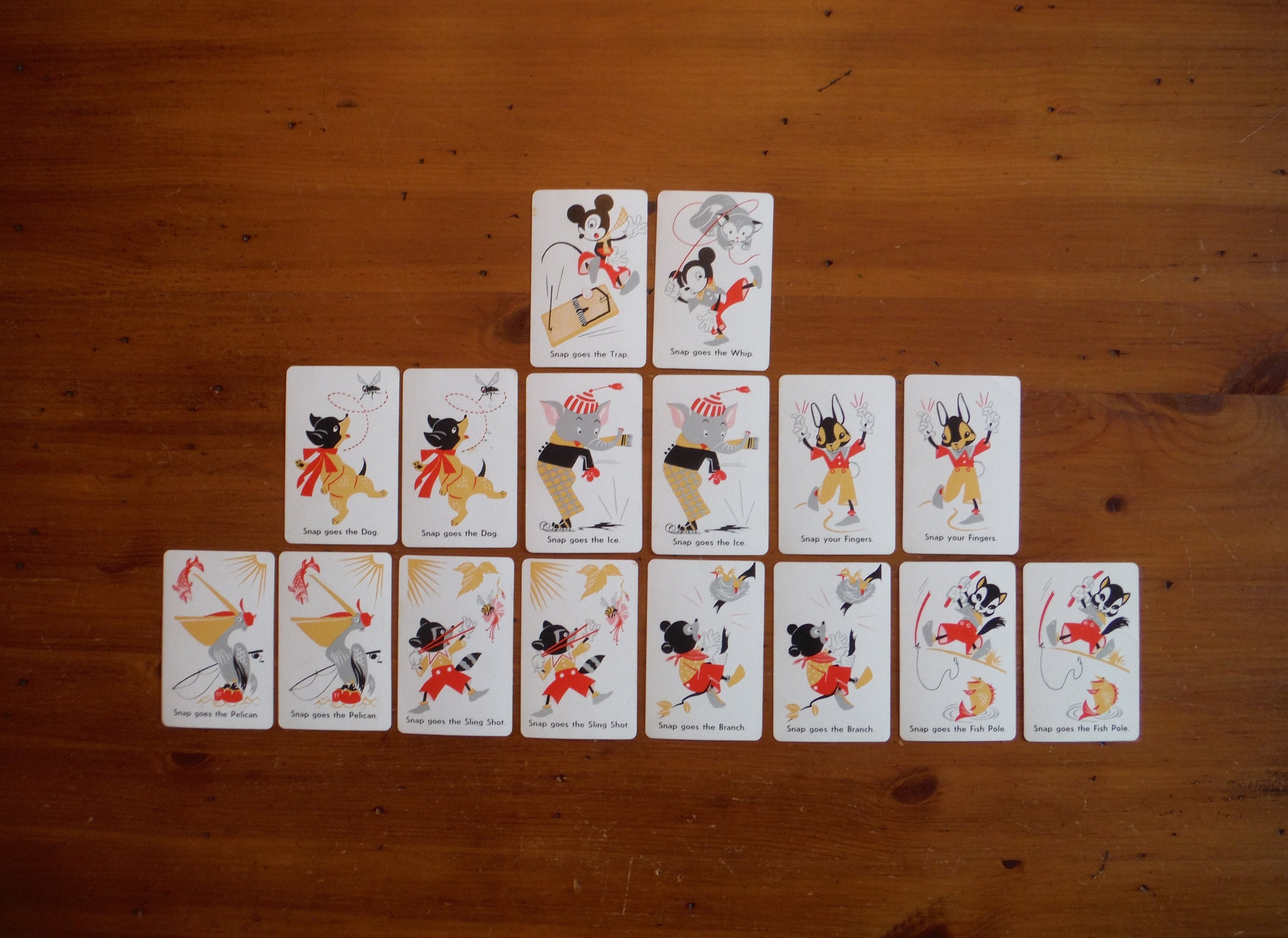 Vintage Snap Playing Cards - Vintage Snap Animals Children's Card