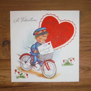 Vintage 1950's Son Wife Valentine Card - '50's Son Spouse Wife Couple Valentine Card - Vintage Valentine Card Ephemera Scrapbook