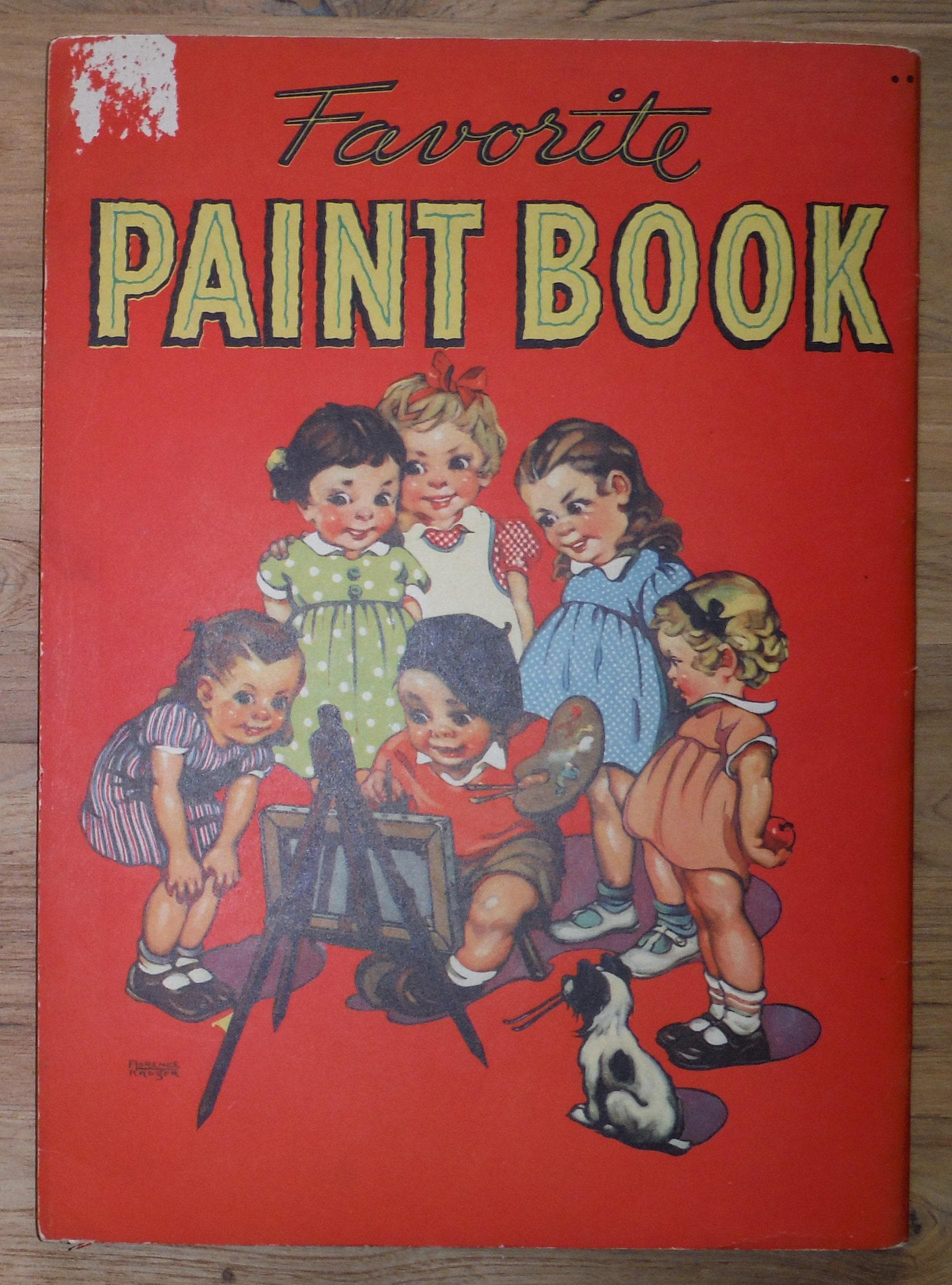 BEST Vintage 1930's Child's Coloring Book - Cute Antique '30's