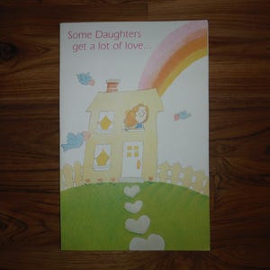 La mejor tarjeta de cumpleaños vintage para una hija: tarjeta de cumpleaños del Salón de la Fama de una hija vintage: diario de cumpleaños emergente para una hija de los años 70