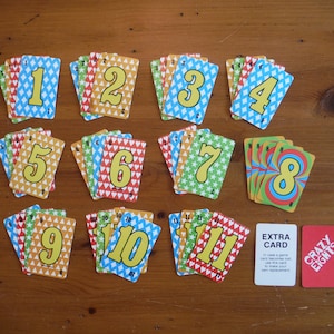 Mod Vintage 1960's Crazy Eights Game - '60's Whitman Children's Card Set - '60's Tiny Small Child's Playing Cards Junk Journal Ephemera