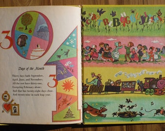 Vintage ABC and Counting Rhymes Book - 1960's Children's
