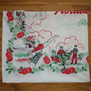 Meilleure nappe en vinyle de Floride vintage des années 50 - grande nappe d'extérieur carte de l'état de Floride vintage des années 50 - nappe en plastique Floride