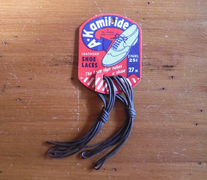 Vintage 1940 S Men S Shoe Laces 40 S Etsy
