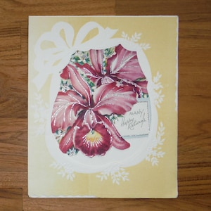 Vintage 1950er Jahre Happy Birthday Karte - Vintage 50er Jahre Shabby Chic Happy Kehrt Geburtstagskarte - Vintage Birthday Journal Ephemera