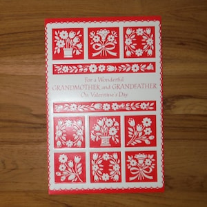 Tarjeta de San Valentín vintage para abuela y abuelo - Tarjeta de San Valentín vintage para abuelos - Lindo diario de San Valentín para abuela y abuelo - Álbum de recortes Efímera