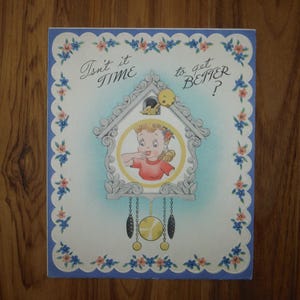 Best Vintage 1960&#39;s Get Well Card - &#39;60&#39;s Friend Kitschy Get Well Card - 1960&#39;s Girlfriend Girl Get Well Card - &#39;60&#39;s Time Get Well Ephemera