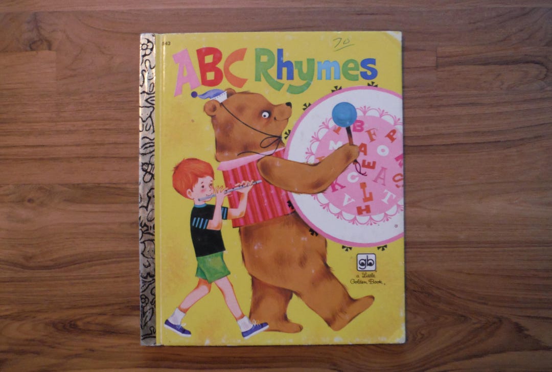 Vintage ABC Rhyming Little Golden Book - 1970's Children's Little ...