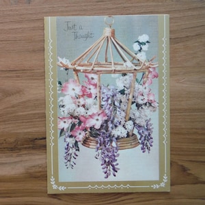 Vintage carte « Thinking of you » lunatique des années 1960 - carte de voeux groupe « Thinking of you » des années 60 - vintage To a Friend Card Journal Ephemera