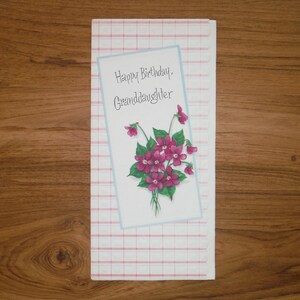 carte d'anniversaire petite-fille vintage des années 50 - anniversaire petite-fille douce vintage - petite-fille petite-enfant chic carte d'anniversaire éphémère