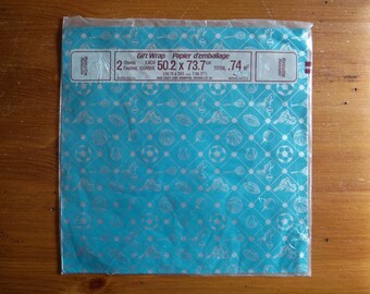Vintage Sports Wrapping Paper - Retro Vintage Sports Tennis Soccer Football Golf Gift Wrap - Sports Junk Journal Scrapbook Ephemera