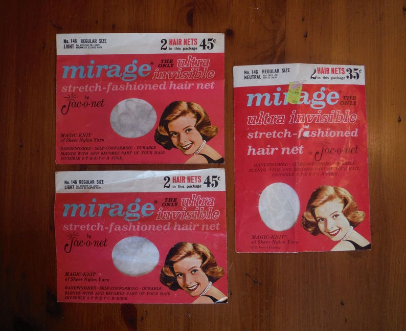 3 Quirky 1950 S Vintage Hair Nets 50 S Vintage Etsy