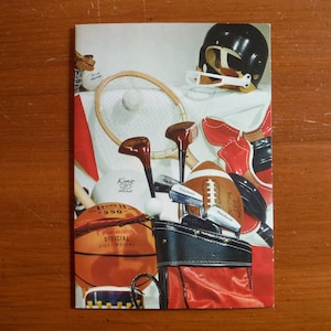 Vintage Retro Get Well Sportkarte - 1970er Jahre Mod Get Well Wunschkarte - 70er Jahre Fußball Tennis Golf Basketball Geburtstagskarte Ephemera