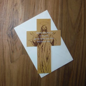Seltene Vintage 1970er Osterkarte - Vintage religiöse Osterkarte - Vintage Jesus religiöse Karte - Vintage Ostersegen Sammelalbum Ephemera