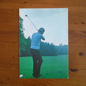 Carte de golfeur vintage rétro joyeux anniversaire - carte d'anniversaire de golf Mod des années 1970 - carte d'anniversaire de golf des années 70 Scrapbook Junk Journal éphémères