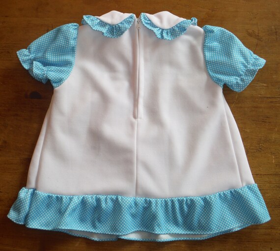 Best Vintage Kitten Baby Dress - 1970's Polyester… - image 8