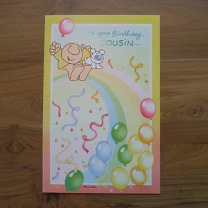 Vintage Ziggy Neef verjaardagswenskaart - Vintage Ziggy Rainbow Card uit de jaren 80 - Vintage Tom Wilson Ziggy verjaardag plakboek kortstondig